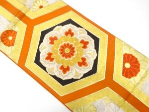 アンティーク　亀甲に華紋織り出し袋帯（材料）